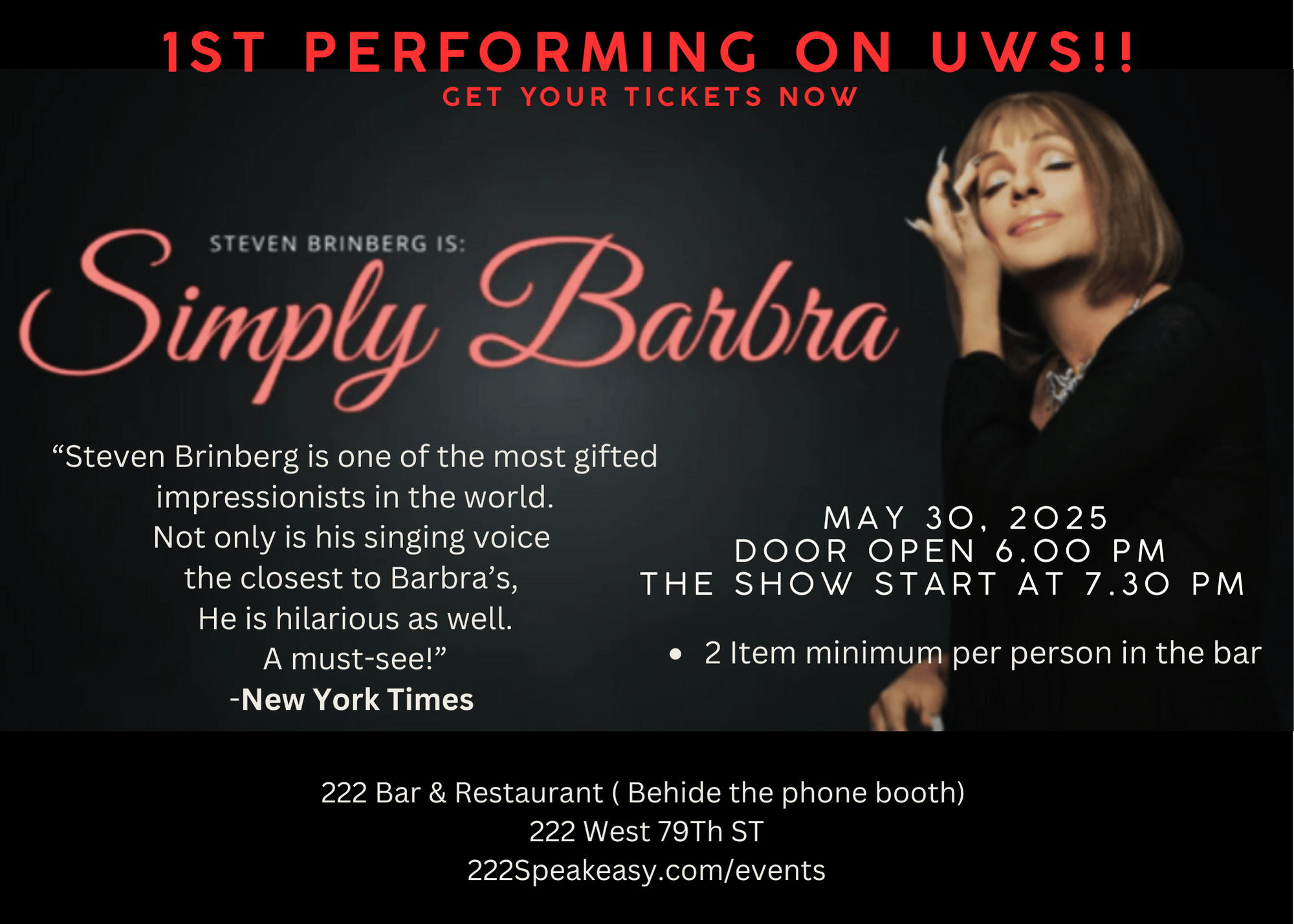 Steven Brinberg writes and stars as Simply Barbra