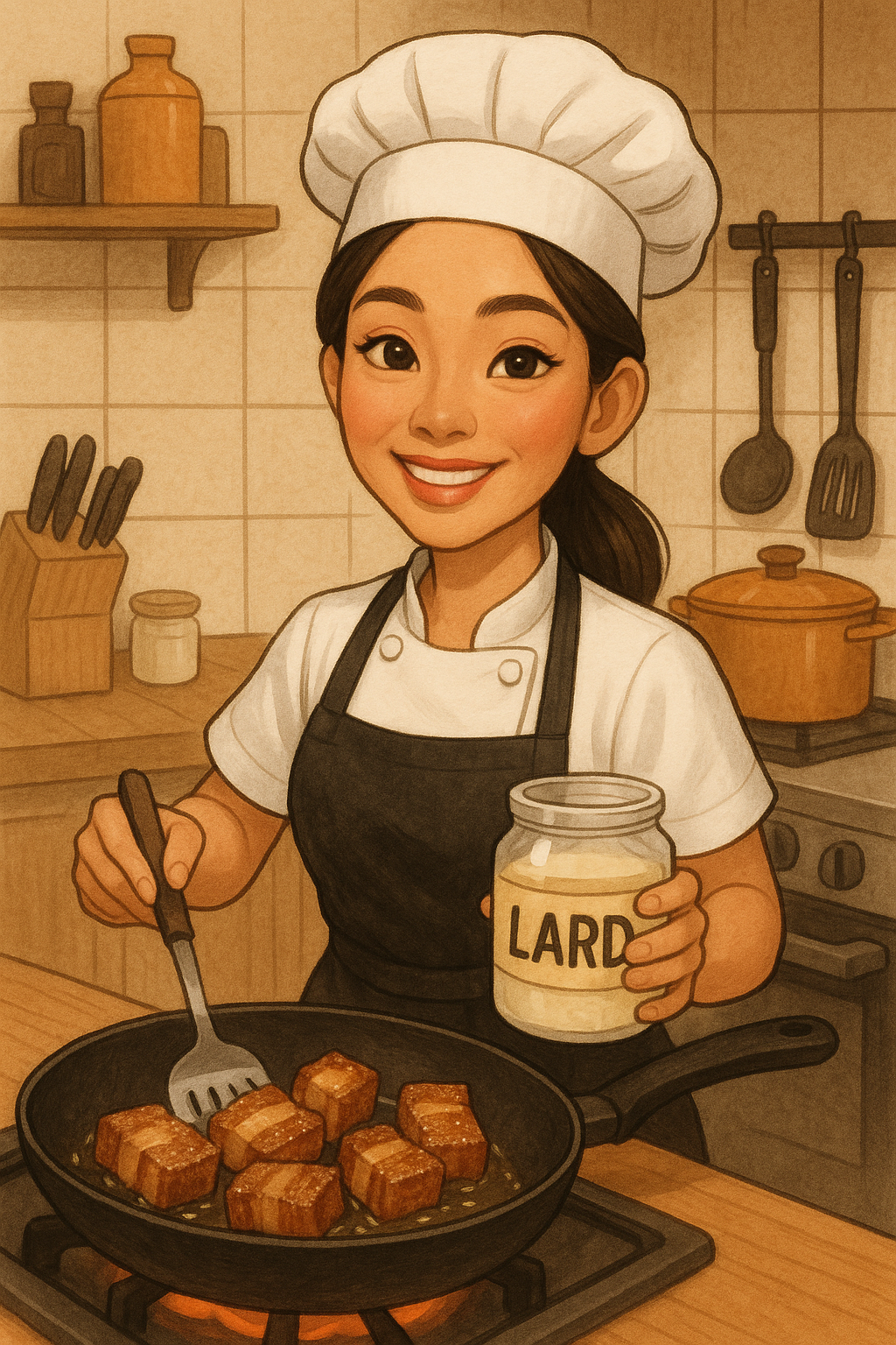 Mochi Dolci Lard Frying